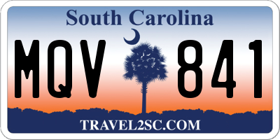 SC license plate MQV841