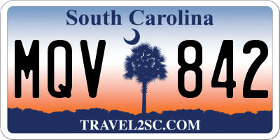 SC license plate MQV842