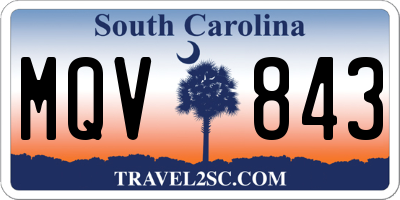 SC license plate MQV843