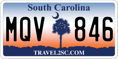 SC license plate MQV846