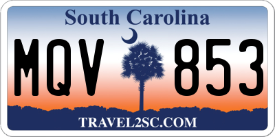 SC license plate MQV853