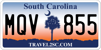 SC license plate MQV855