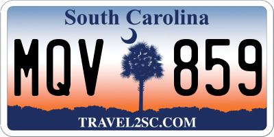 SC license plate MQV859