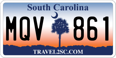 SC license plate MQV861