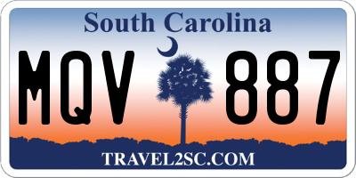 SC license plate MQV887