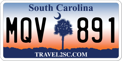 SC license plate MQV891