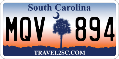 SC license plate MQV894