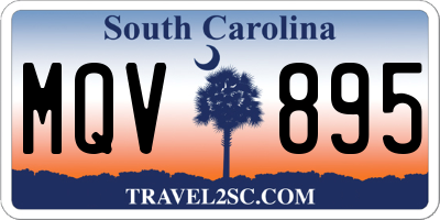 SC license plate MQV895