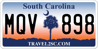 SC license plate MQV898
