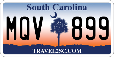SC license plate MQV899