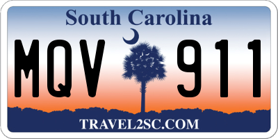 SC license plate MQV911