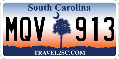SC license plate MQV913