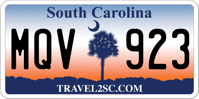 SC license plate MQV923