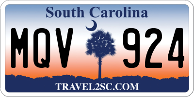 SC license plate MQV924