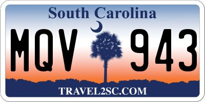 SC license plate MQV943