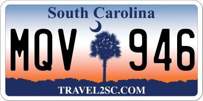 SC license plate MQV946