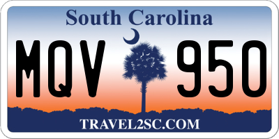 SC license plate MQV950