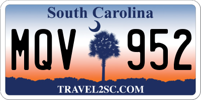 SC license plate MQV952