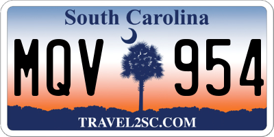 SC license plate MQV954