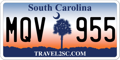 SC license plate MQV955