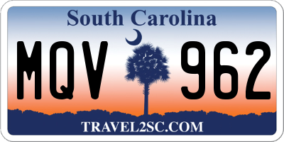 SC license plate MQV962
