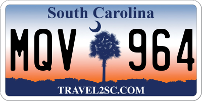 SC license plate MQV964