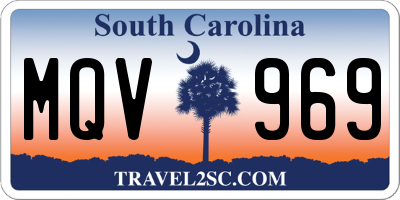 SC license plate MQV969