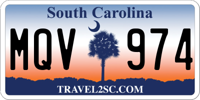 SC license plate MQV974