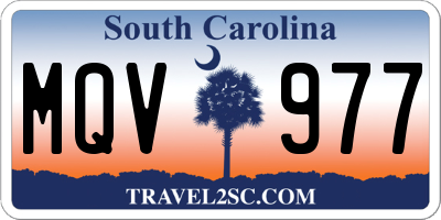 SC license plate MQV977