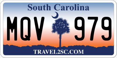 SC license plate MQV979