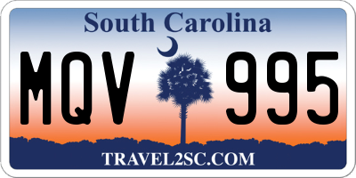 SC license plate MQV995