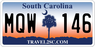 SC license plate MQW146