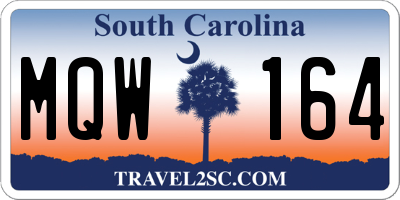 SC license plate MQW164