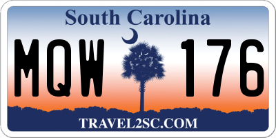 SC license plate MQW176