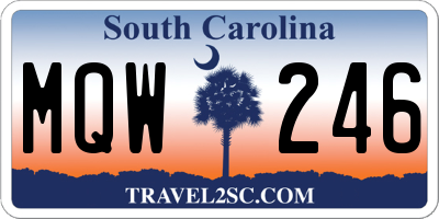 SC license plate MQW246