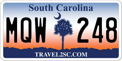 SC license plate MQW248