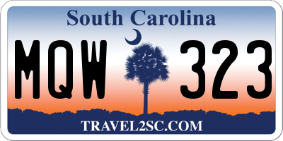 SC license plate MQW323