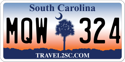 SC license plate MQW324