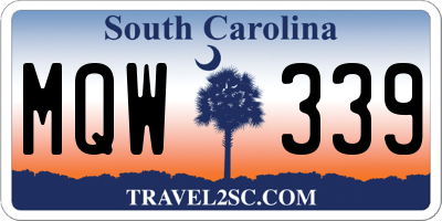 SC license plate MQW339