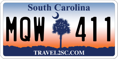 SC license plate MQW411