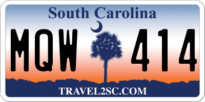 SC license plate MQW414