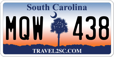 SC license plate MQW438