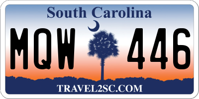 SC license plate MQW446