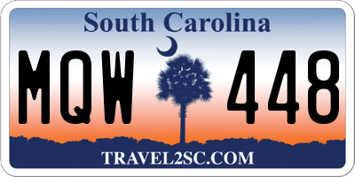 SC license plate MQW448