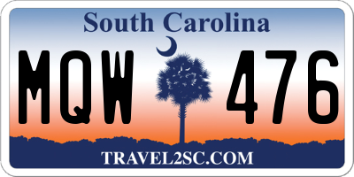 SC license plate MQW476