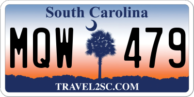 SC license plate MQW479