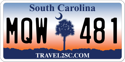 SC license plate MQW481