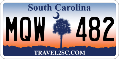 SC license plate MQW482