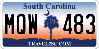 SC license plate MQW483
