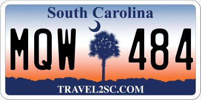 SC license plate MQW484